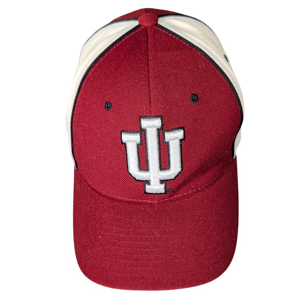Zephyr Indiana University IU Hoosiers Hat Crimson Cream NCAA Adjustable Cap